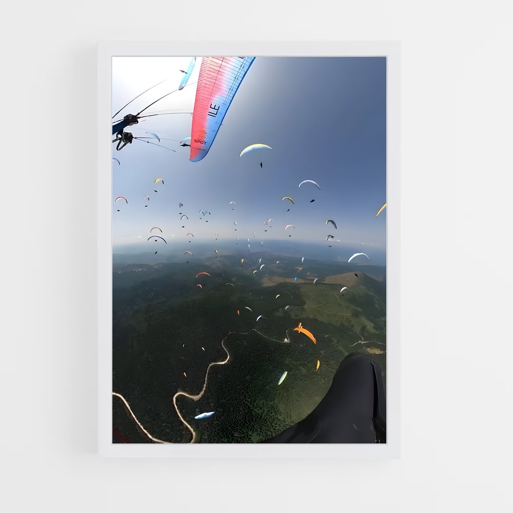 Poster Paragliding de world – affiche Parapente (vue 3)